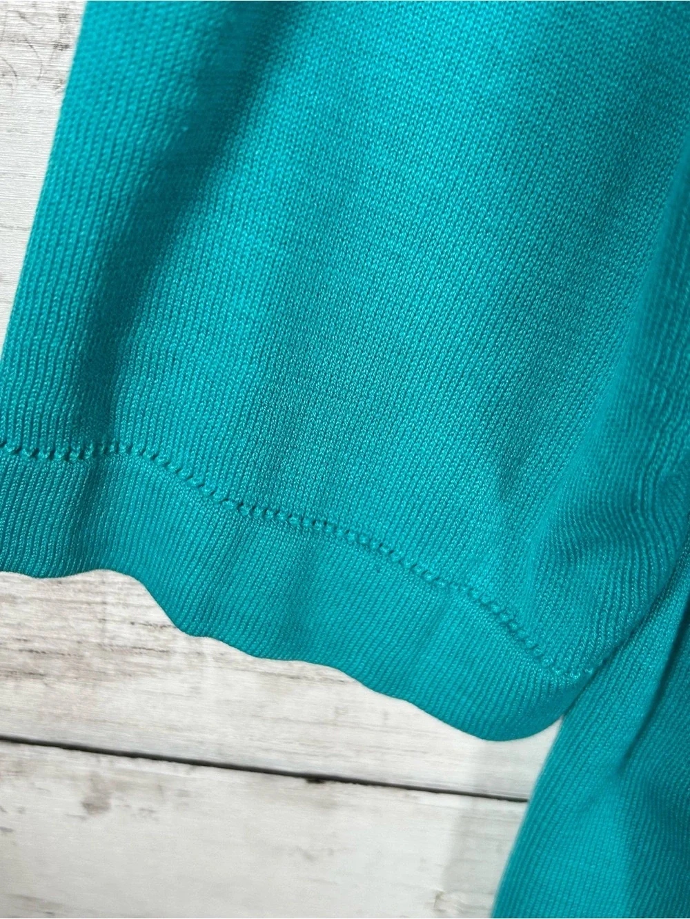 Coldwater Creek Sweater Set 2 Pc Teal Silk Blend Crochet Knit Cardigan/Tank 2X